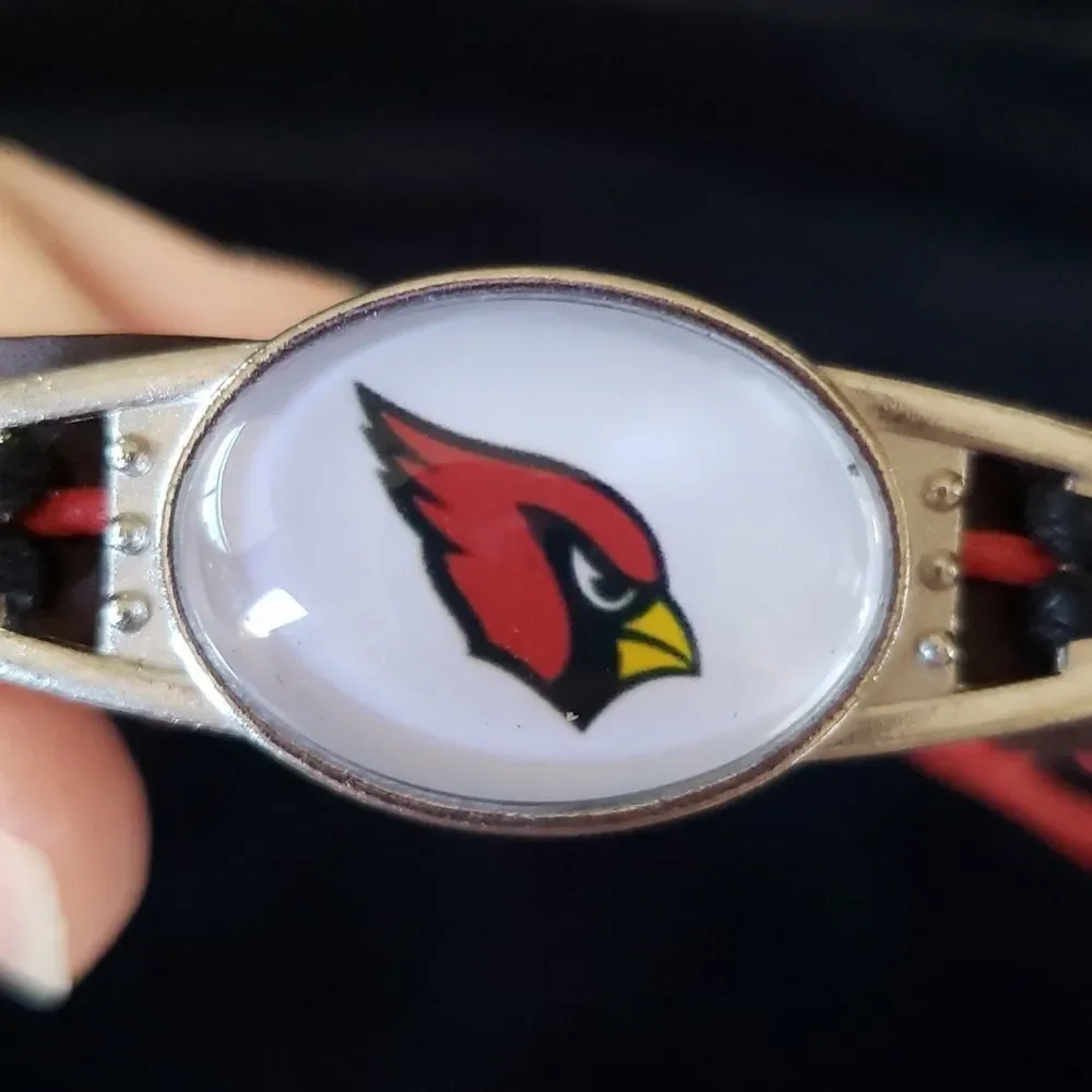 NWT Arizona Cardinals Faux Leather Bracelet